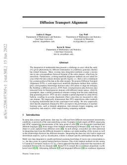 Diffusion Transport Alignment