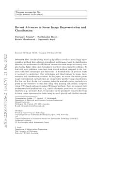 Recent Advances in Scene Image Representation and Classification