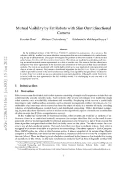 Mutual Visibility by Fat Robots with Slim Omnidirectional Camera