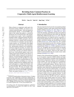Revisiting Some Common Practices in Cooperative Multi-Agent
  Reinforcement Learning