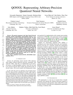 QONNX: Representing Arbitrary-Precision Quantized Neural Networks