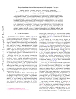 Bayesian Learning of Parameterised Quantum Circuits