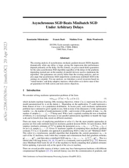 Asynchronous SGD Beats Minibatch SGD Under Arbitrary Delays