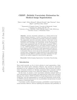 CRISP - Reliable Uncertainty Estimation for Medical Image Segmentation