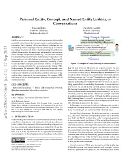 Personal Entity, Concept, and Named Entity Linking in Conversations