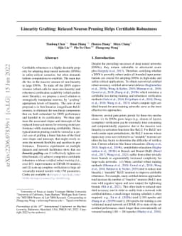 Linearity Grafting: Relaxed Neuron Pruning Helps Certifiable Robustness