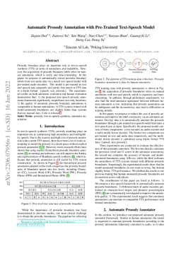 Automatic Prosody Annotation with Pre-Trained Text-Speech Model