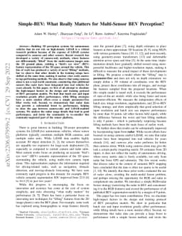 Simple-BEV: What Really Matters for Multi-Sensor BEV Perception?