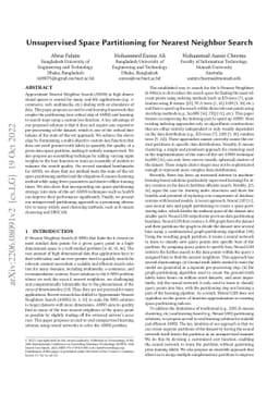 Unsupervised Space Partitioning for Nearest Neighbor Search
