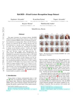 HaGRID - HAnd Gesture Recognition Image Dataset