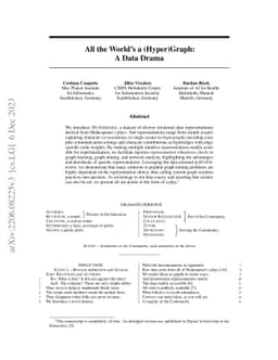 All the World's a (Hyper)Graph: A Data Drama