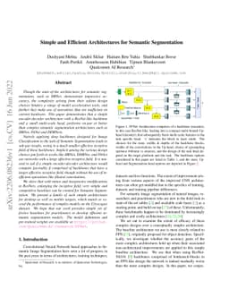 Simple and Efficient Architectures for Semantic Segmentation
