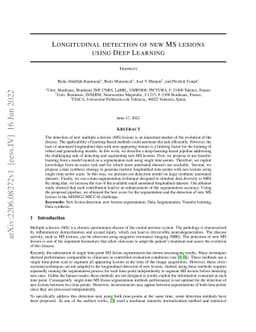 Longitudinal detection of new MS lesions using Deep Learning