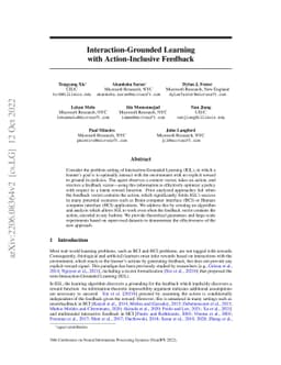 Interaction-Grounded Learning with Action-inclusive Feedback
