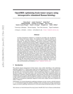 OpenSRH: optimizing brain tumor surgery using intraoperative stimulated
  Raman histology