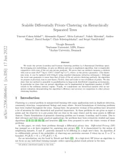 Scalable Differentially Private Clustering via Hierarchically Separated
  Trees