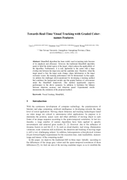 Towards Real-Time Visual Tracking with Graded Color-names Features