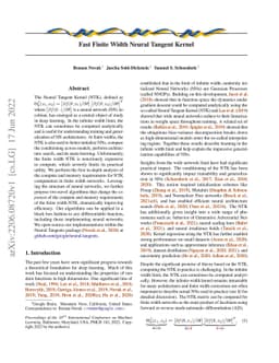 Fast Finite Width Neural Tangent Kernel