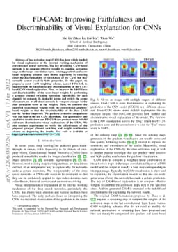 FD-CAM: Improving Faithfulness and Discriminability of Visual
  Explanation for CNNs