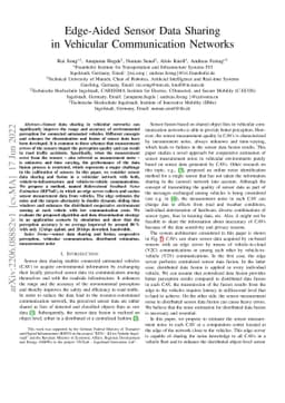 Edge-Aided Sensor Data Sharing in Vehicular Communication Networks