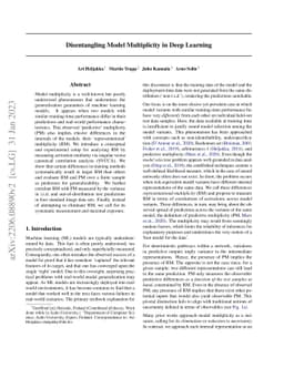 Disentangling Model Multiplicity in Deep Learning