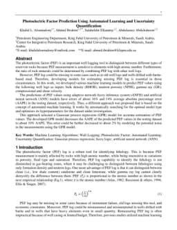 Photoelectric Factor Prediction Using Automated Learning and Uncertainty
  Quantification