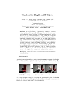 Shadows Shed Light on 3D Objects
