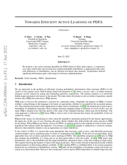 Towards Efficient Active Learning of PDFA