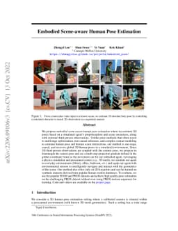 Embodied Scene-aware Human Pose Estimation