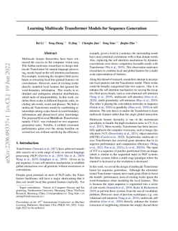 Learning Multiscale Transformer Models for Sequence Generation