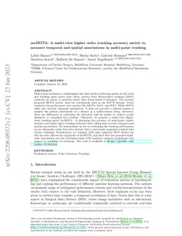 mvHOTA: A multi-view higher order tracking accuracy metric to measure
  spatial and temporal associations in multi-point detection