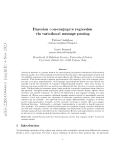 Bayesian non-conjugate regression via variational message passing