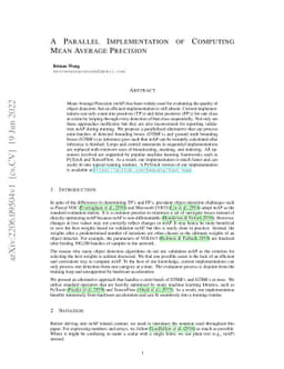 A Parallel Implementation of Computing Mean Average Precision