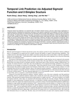 Temporal Link Prediction via Adjusted Sigmoid Function and 2-Simplex
  Sructure