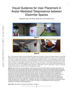 Visual Guidance for User Placement in Avatar-Mediated Telepresence
  between Dissimilar Spaces