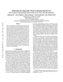 Eliminating The Impossible, Whatever Remains Must Be True