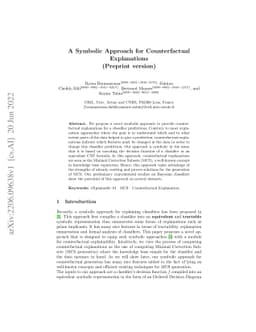 A Symbolic Approach for Counterfactual Explanations