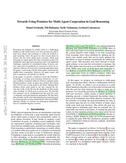 Towards Using Promises for Multi-Agent Cooperation in Goal Reasoning