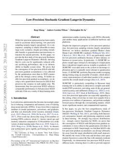 Low-Precision Stochastic Gradient Langevin Dynamics