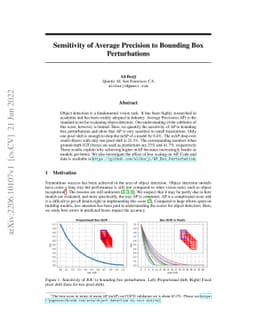 Sensitivity of Average Precision to Bounding Box Perturbations