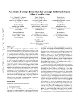 Automatic Concept Extraction for Concept Bottleneck-based Video
  Classification