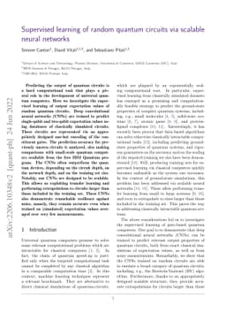 Supervised learning of random quantum circuits via scalable neural
  networks