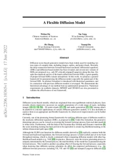 A Flexible Diffusion Model