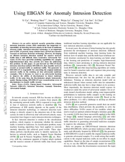 Using EBGAN for Anomaly Intrusion Detection