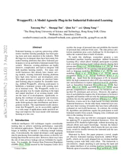 WrapperFL: A Model Agnostic Plug-in for Industrial Federated Learning