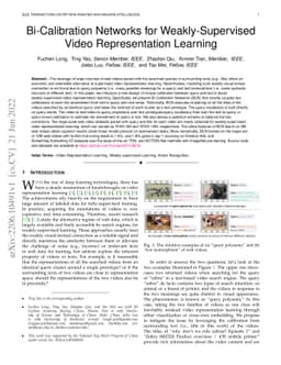 Bi-Calibration Networks for Weakly-Supervised Video Representation
  Learning