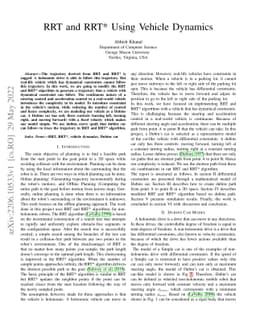 RRT and RRT* Using Vehicle Dynamics