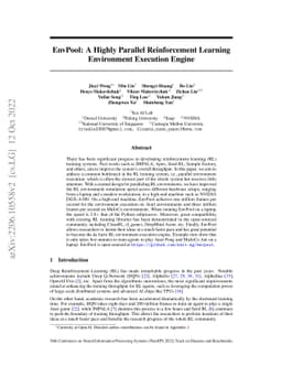 EnvPool: A Highly Parallel Reinforcement Learning Environment Execution
  Engine