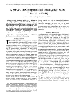 A Survey on Computational Intelligence-based Transfer Learning