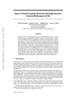 Sparse Kernel Gaussian Processes through Iterative Charted Refinement
  (ICR)